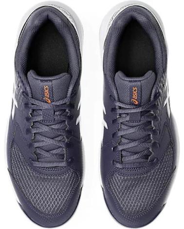 ASICS DISEÑO VANGUARDISTA AZUL MARINO CON DETALLES BLANCOS Y NARANJAS BLANCO