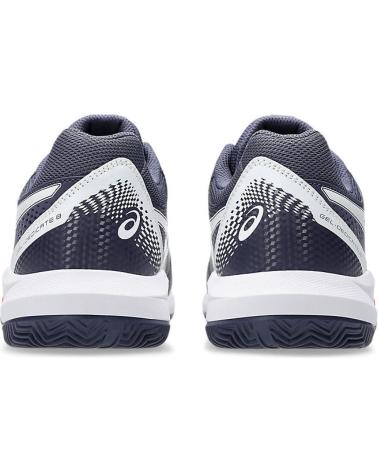 ASICS DISEÑO VANGUARDISTA AZUL MARINO CON DETALLES BLANCOS Y NARANJAS BLANCO