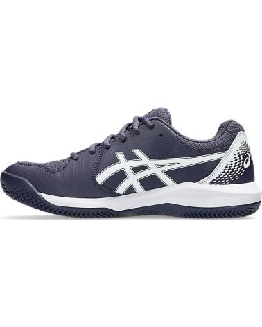 ASICS DISEÑO VANGUARDISTA AZUL MARINO CON DETALLES BLANCOS Y NARANJAS BLANCO