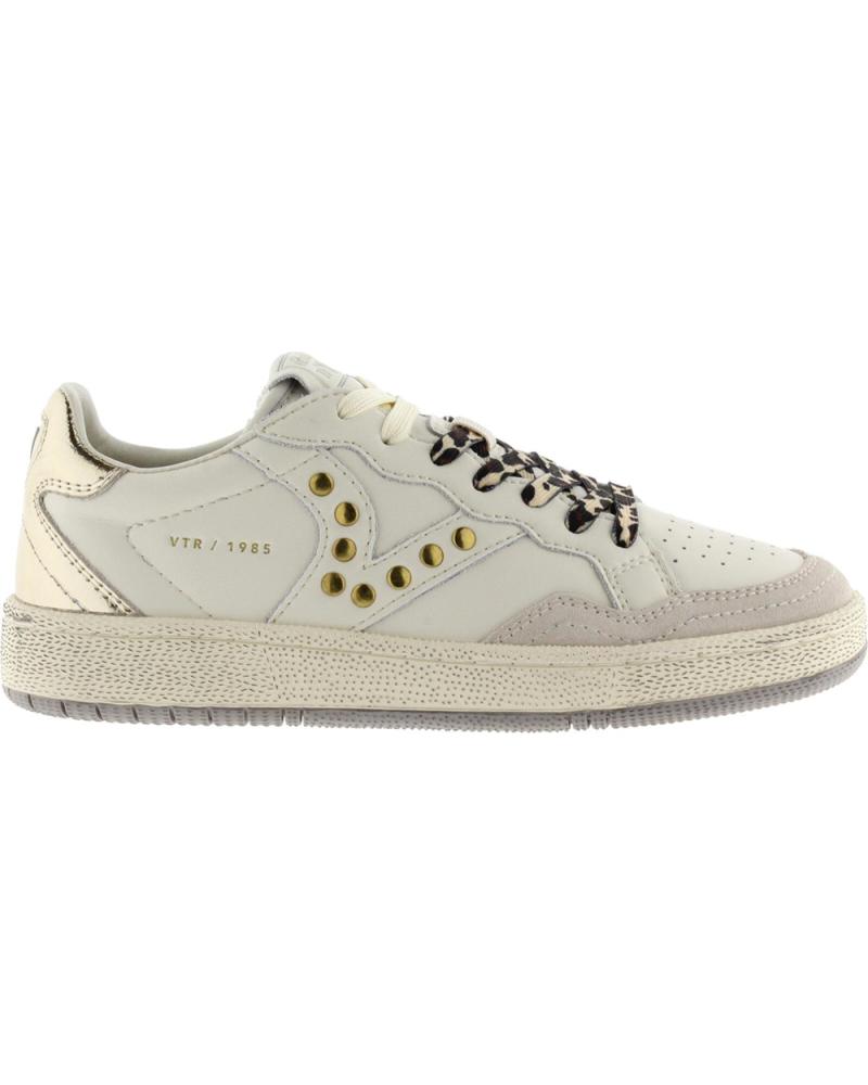 VICTORIA SMASH STUDDED LEATHER SNEAKERS 8806115 CREAM CREMA