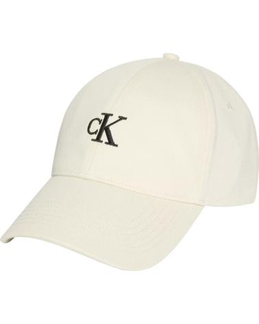 CALVIN KLEIN MONOGRAM EMBROIDERY CASQUETTE BLANCHE BLANCO