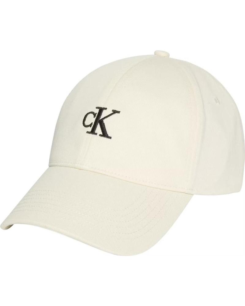 CALVIN KLEIN MONOGRAM EMBROIDERY CASQUETTE BLANCHE BLANCO
