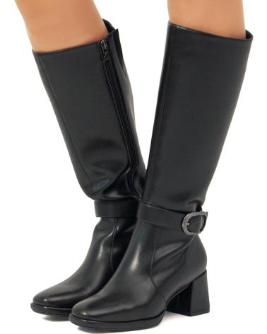 STIVALI ALTI MARIA MARE 63493 NERI CON FIBBIA DECORATIVA NEGRO