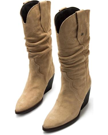 STIVALI COWBOY IN CAMOSCIO MTNG 55919 BEIGE BEIGE