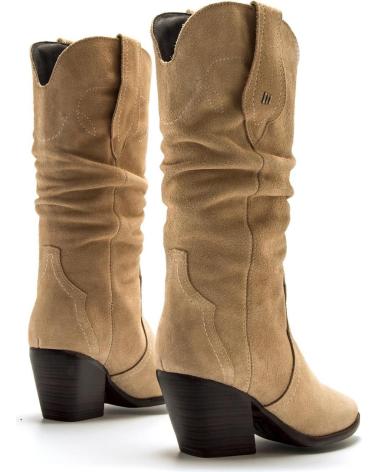 STIVALI COWBOY IN CAMOSCIO MTNG 55919 BEIGE BEIGE