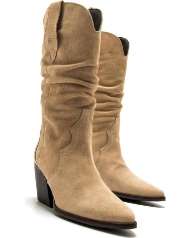 STIVALI COWBOY IN CAMOSCIO MTNG 55919 BEIGE BEIGE
