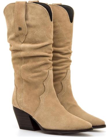 STIVALI COWBOY IN CAMOSCIO MTNG 55919 BEIGE BEIGE
