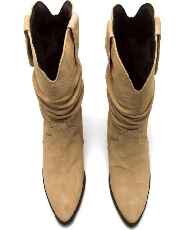 STIVALI COWBOY IN CAMOSCIO MTNG 55919 BEIGE BEIGE