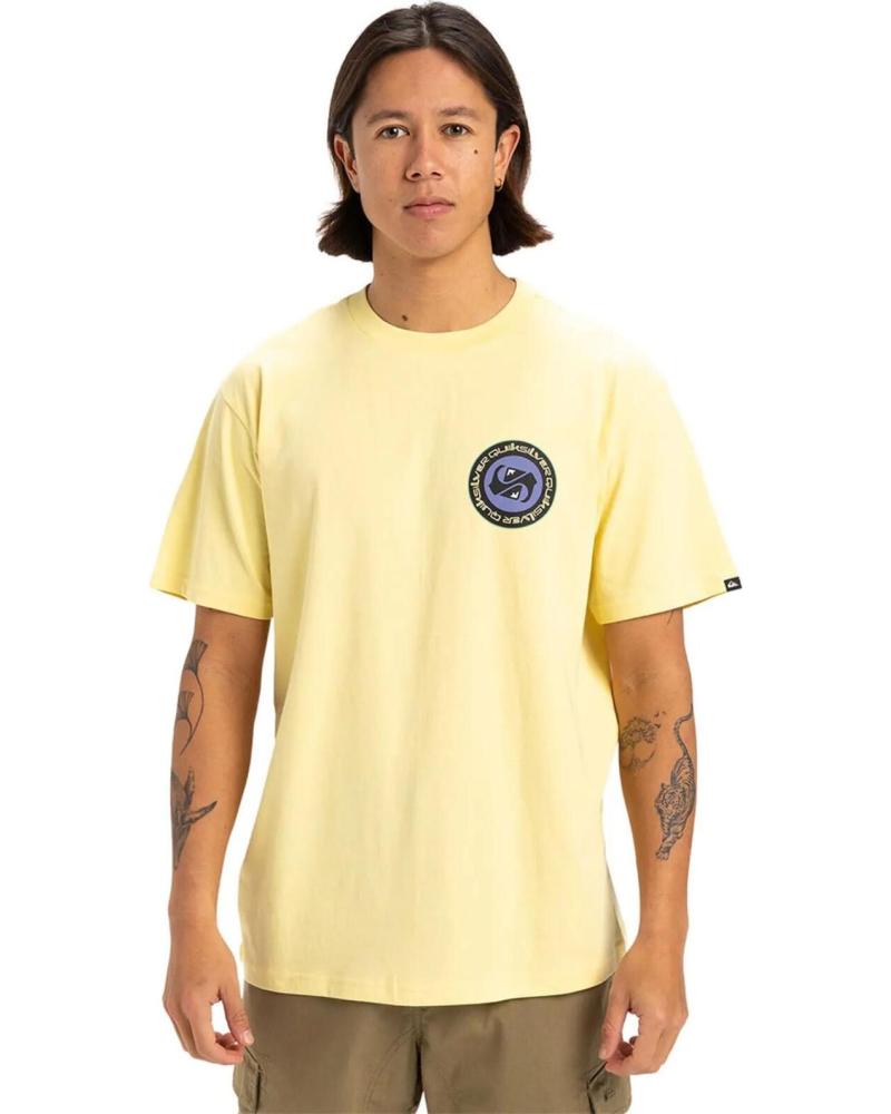 T-SHIRT QUIKSILVER EQYZT08054 GRAPHIQUE, MANCHES COURTES JAUNE CLAIR BLANCO T-SHIRT QUIKSILVER EQYZT08054 GRAPHIQUE, MANCHES COURTES JAUNE CLAIR BLANCO