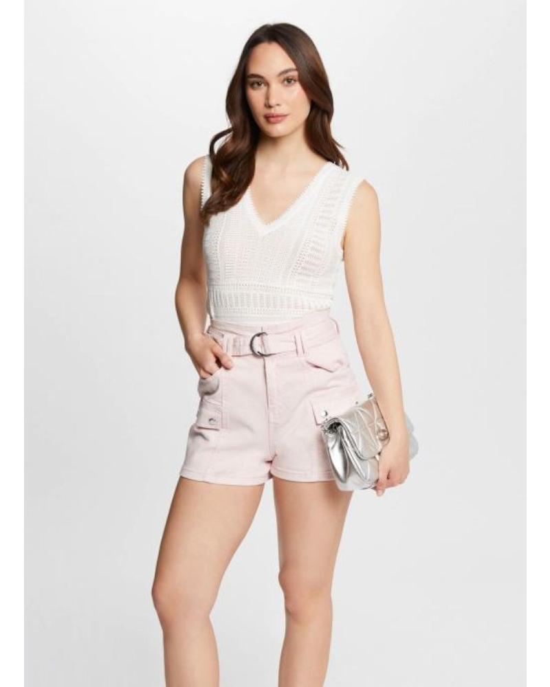 DÉBARDEUR EN MAILLE AJOUREÉ MORGAN MUSHU BEIGE 242 BEIGE DÉBARDEUR EN MAILLE AJOUREÉ MORGAN MUSHU BEIGE 242 BEIGE