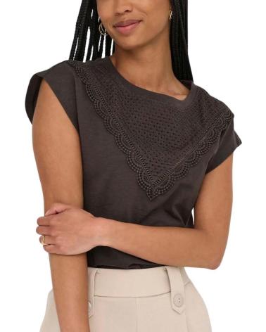 ONLY T-SHIRT À MANCHES COURTES 15350098 MARRON MARRóN ONLY T-SHIRT À MANCHES COURTES 15350098 MARRON MARRóN