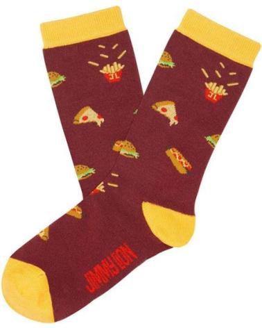 CHAUSSETTES JIMMY LION FAST FOOD ROUGES ROJO