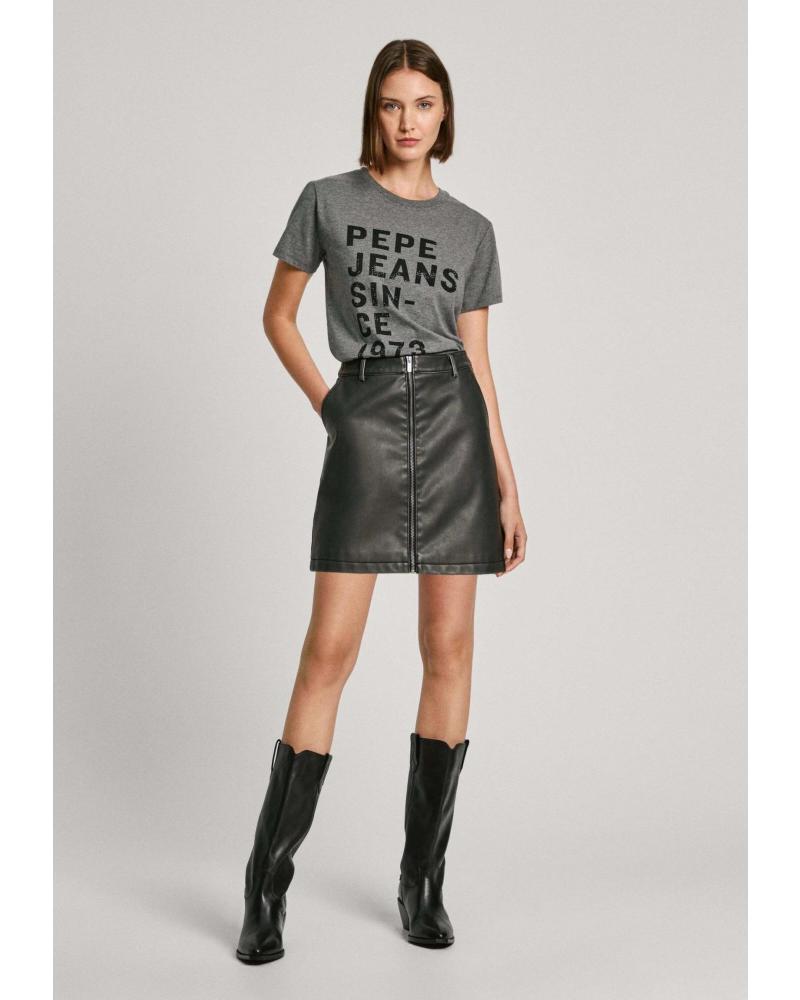 PEPE JEANS FALDA EN PARA MUJER NEGRO PEPE JEANS FALDA EN PARA MUJER NEGRO