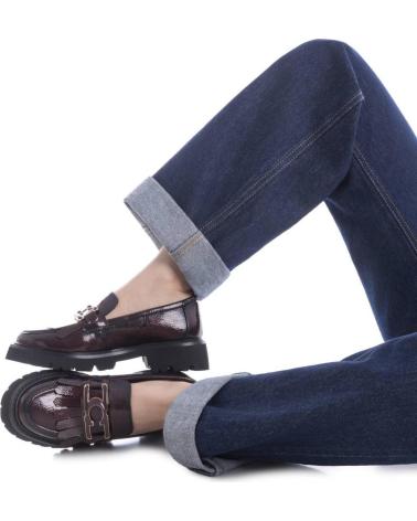 MOCASSINO CARMELA 162698 BORDEAUX CON SUOLA CARRARMATO ROJO