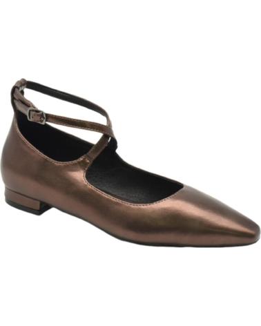 AZAREY SAPATILHAS METALIZADAS COM TIRAS CRUZADAS PARA MULHER METáLICO