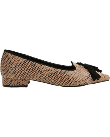 SABRINAS AZAREY COM SALTO E BORLAS, ESTAMPADO COBRA CASTANHO MARRóN