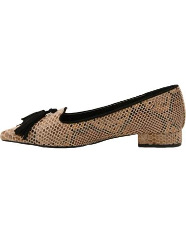 SABRINAS AZAREY COM SALTO E BORLAS, ESTAMPADO COBRA CASTANHO MARRóN