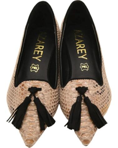 SABRINAS AZAREY COM SALTO E BORLAS, ESTAMPADO COBRA CASTANHO MARRóN