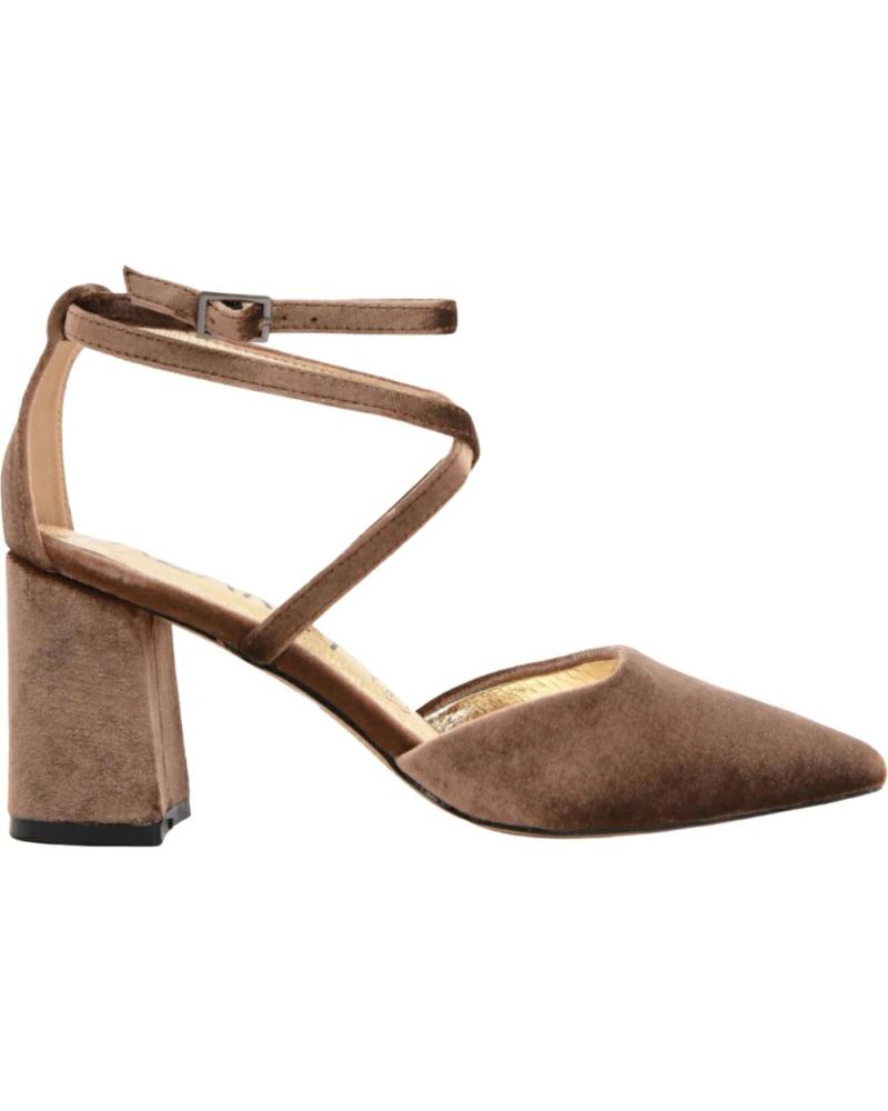 AZAREY ZAPATOS DE SALÓN CON TACÓN BLOQUE DE TERCIOPELO MARRÓN MARRóN