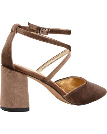 AZAREY ZAPATOS DE SALÓN CON TACÓN BLOQUE DE TERCIOPELO MARRÓN MARRóN