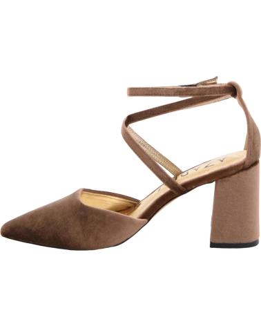 AZAREY ZAPATOS DE SALÓN CON TACÓN BLOQUE DE TERCIOPELO MARRÓN MARRóN