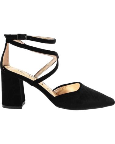 AZAREY ZAPATOS DE SALÓN CON TACÓN BLOQUE DE TERCIOPELO NEGRO NEGRO