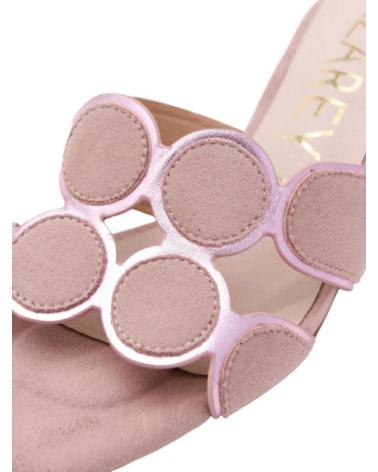 SANDALIAS SLIPPER AZAREY ELEGANTES CON TACÓN BLOQUE ROSA ROSA