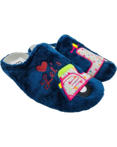 MARPEN ZAPATILLAS DE CASA MUJER DISEÑO MOTO AZUL Y ROSA AZUL