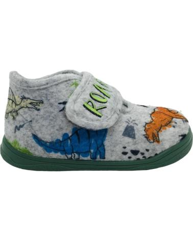 ZAPY BOOTIE AK313960 GREY WITH DINOSAURS AND VELCRO CLOSURE GRIS