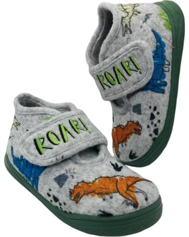 ZAPY BOOTIE AK313960 GREY WITH DINOSAURS AND VELCRO CLOSURE GRIS ZAPY BOOTIE AK313960 GREY WITH DINOSAURS AND VELCRO CLOSURE GRIS