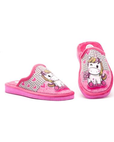 JAM ZAPATILLAS CERRADAS NIÑA DISEÑO UNICORNIO ROSAS ROSA