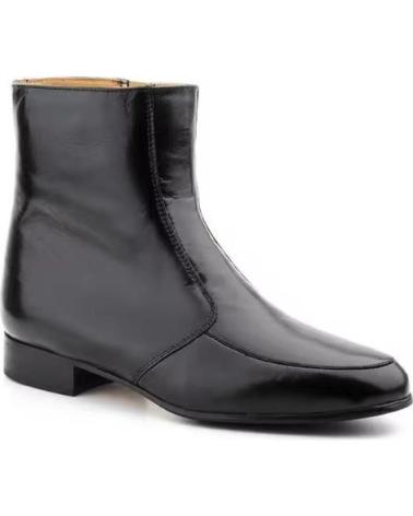 NIKKOE BLACK LEATHER ANKLE BOOTS NEGRO