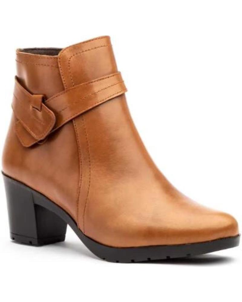 BOTINS DE SALTO JAM CASTANHOS COM DETALHE DECORATIVO MARRóN