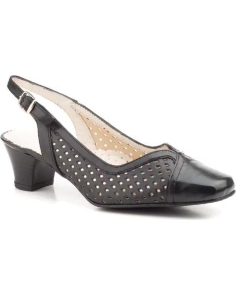 ZAPATO JAM DE PIEL NEGRO CON TACÓN MEDIO ANC - HECHO EN ESPAÑA NEGRO