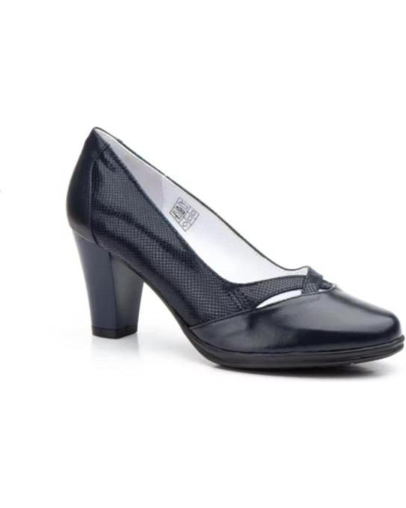 ZAPATOS DE TACÓN MEDIO-ALTO JAM DE PIEL AZUL - FABRICADOS EN ESPAÑA AZUL