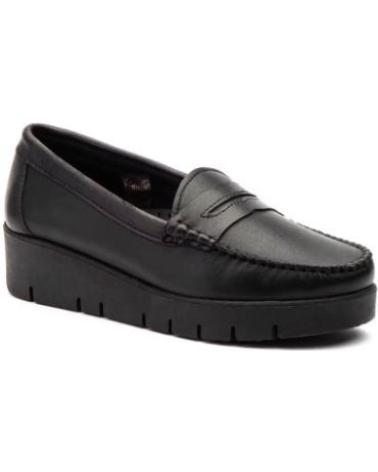 MOCASINES JAM DE PIEL CON PLATAFORMA - NEGROS NEGRO