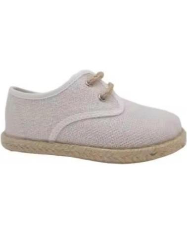 CONDIZ ALPARGATA ESPARTENA DE LONA CON CORDONES - BLANCO PURO BLANCO