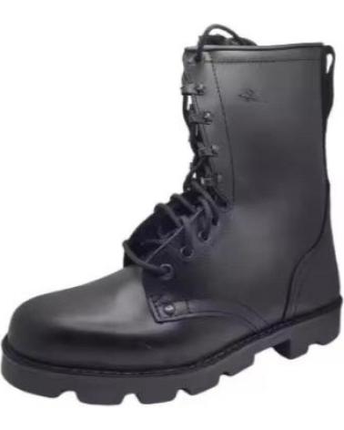 SEGARRA BLACK LEATHER MILITARY BOOTS NEGRO