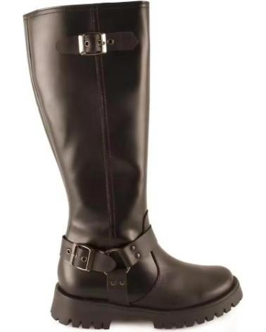 TEKILA BOTAS ALTAS DE COURO PRETAS COM FIVELAS NEGRO