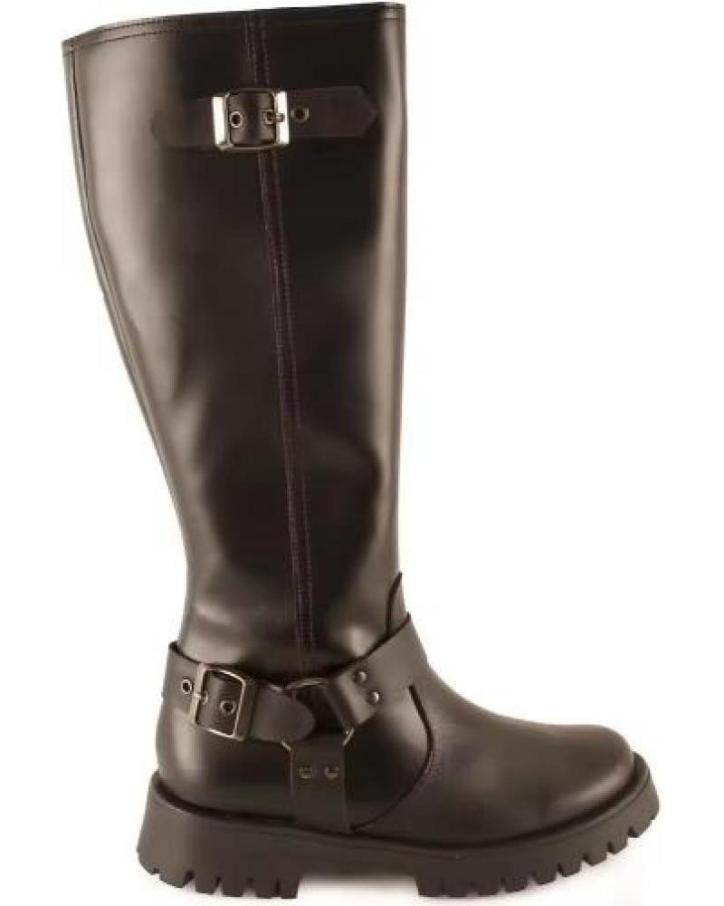 TEKILA BOTAS ALTAS DE COURO PRETAS COM FIVELAS NEGRO TEKILA BOTAS ALTAS DE COURO PRETAS COM FIVELAS NEGRO