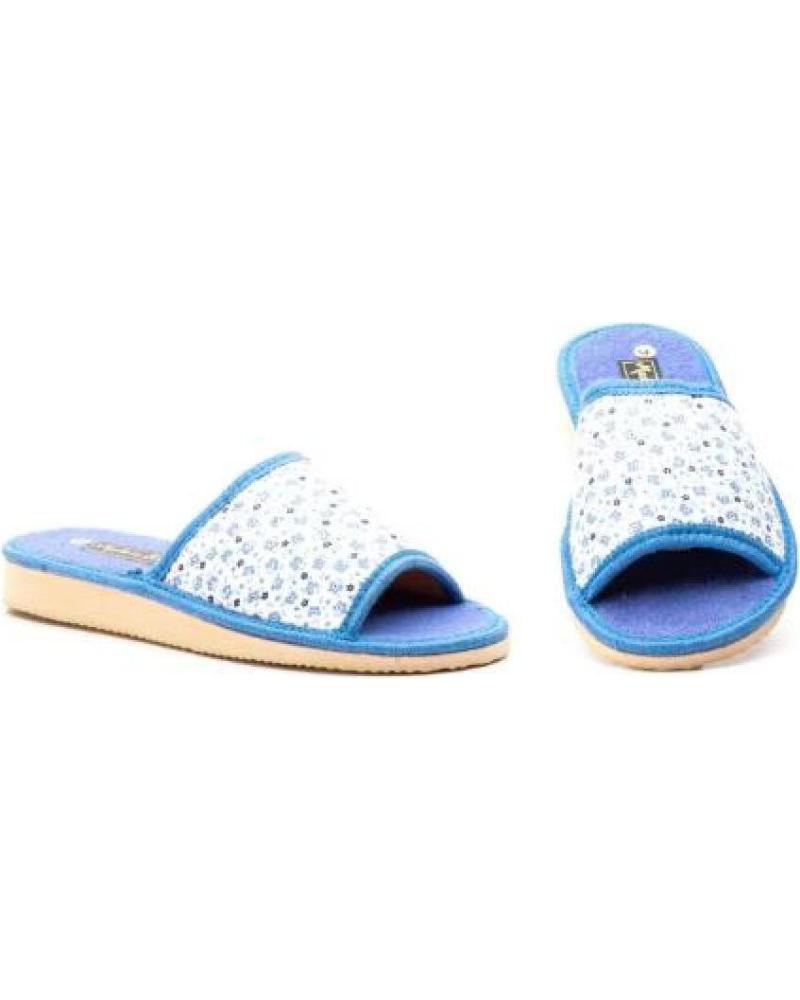 JAM ZAPATILLAS DE CASA ABIERTAS CON ESTAMPADO FLORAL AZUL AZUL JAM ZAPATILLAS DE CASA ABIERTAS CON ESTAMPADO FLORAL AZUL AZUL