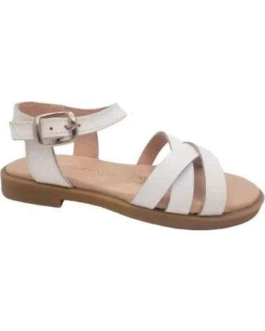 KATOSINES SANDALIA DE PIEL PARA NINA VARIOS COLORES CON HEBILLA TALLAS BLANCO