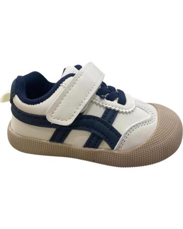 BUBBLE BOBBLE SCARPE SPORTIVE RISPETTOSE C1287 BEIGE E BLU MARINO AZUL