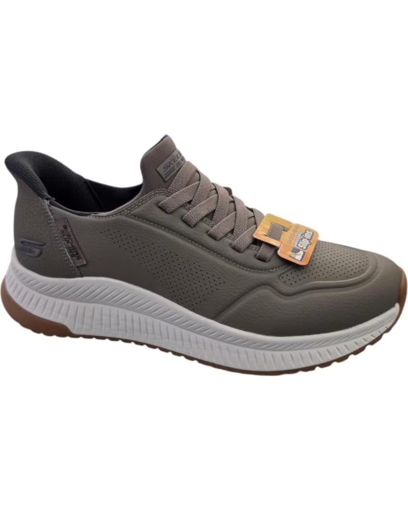 SKECHERS SLIP-INS BOBS SQUAD 4-DIRECT STEP 118424 TAUPE MARRóN