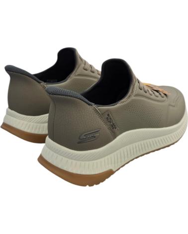 SKECHERS SLIP-INS BOBS SQUAD 4-DIRECT STEP 118424-TPE TAUPE MARRóN