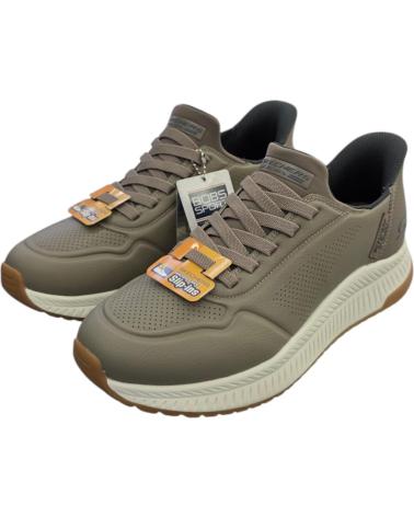 SKECHERS SLIP-INS BOBS SQUAD 4-DIRECT STEP 118424-TPE TAUPE MARRóN