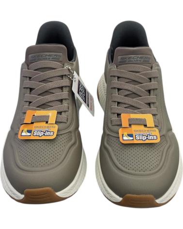 SKECHERS SLIP-INS BOBS SQUAD 4-DIRECT STEP 118424-TPE TAUPE MARRóN