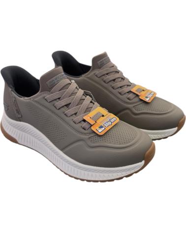 SKECHERS SLIP-INS BOBS SQUAD 4-DIRECT STEP 118424-TPE TAUPE MARRóN