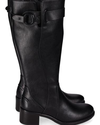 CHIKA10 CHK10 BOTA ALTA CON TACON PARA CHICA BAIDEN 11 COLOR NEGRO