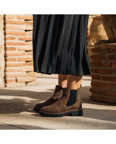 CHIKA10 SABELA 01 BROWN SUEDE CHELSEA BOOT MARRON-BROWN